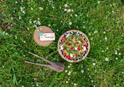 Pastasalade pesto op 't Hof Olmenstein